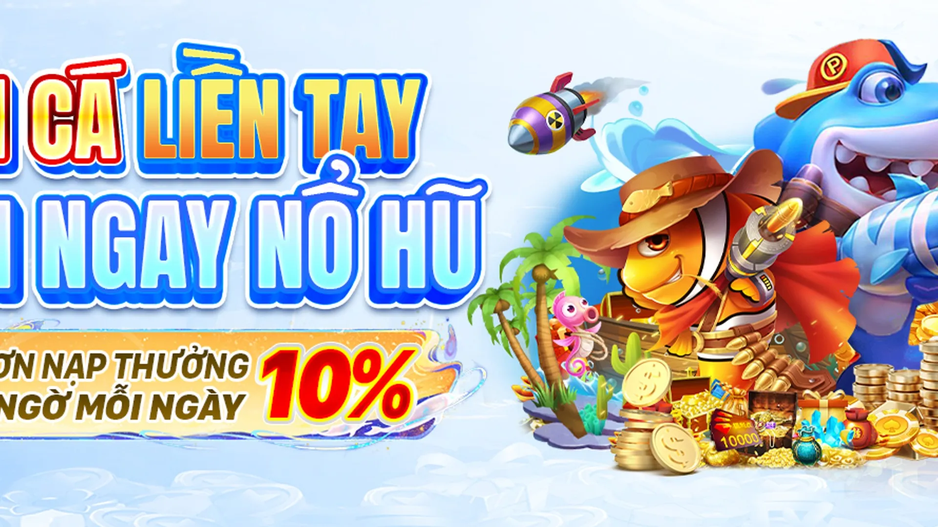 Hình ảnh game bắn cá Sodo sôi động với nhiều loại cá và hiệu ứng đặc sắc